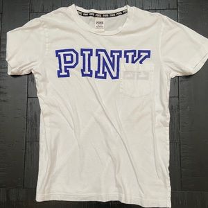 PINK blue and white campus crew logo
